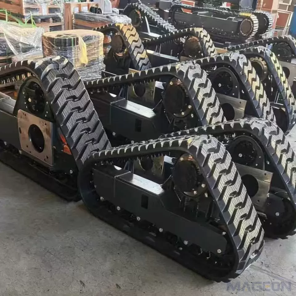 Construction Triangular Rubber Tracked Chassis for Skid Stee